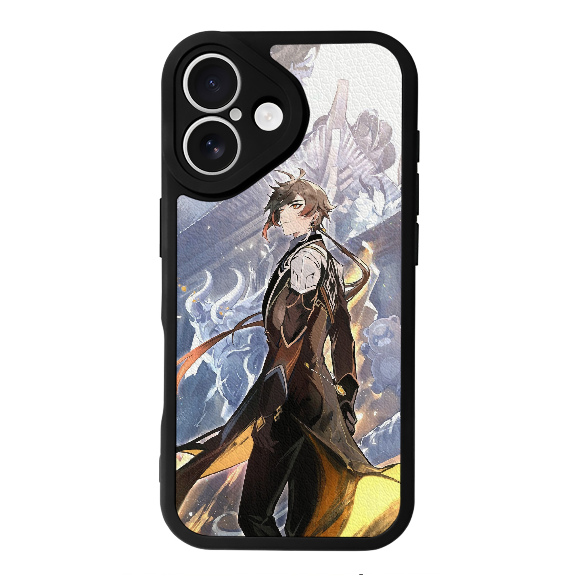 げんし神 genshin 【iPhone 16シリーズ対応】シリコンスマホケース（レザー調） 材質：シリコン